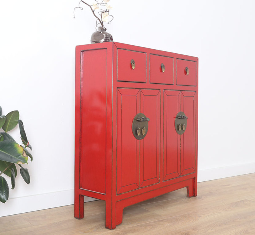 Chinese dresser 25 cm Deep Oriental / Asian style red