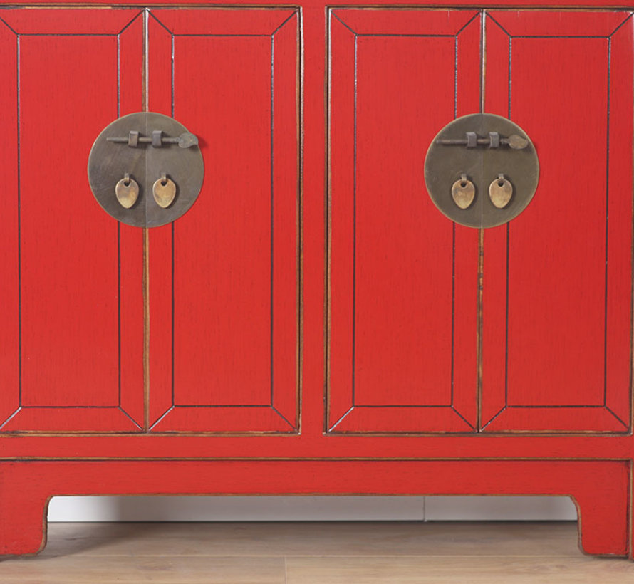 Chinese dresser 25 cm Deep Oriental / Asian style red