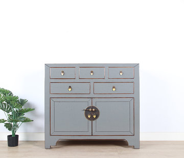 Yajutang china cabinet  2 doors 5 drawers  RAL7005