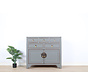 Chinesische Kommode  Sideboard 2 Türen 5 Schub RAL7005