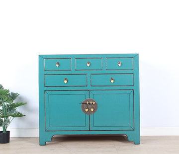 Yajutang china cabinet 2 doors 5 drawers RAL5018