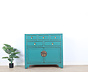 Chinese chest  sideboard 2 doors 2 drawers turquoise RAL5018