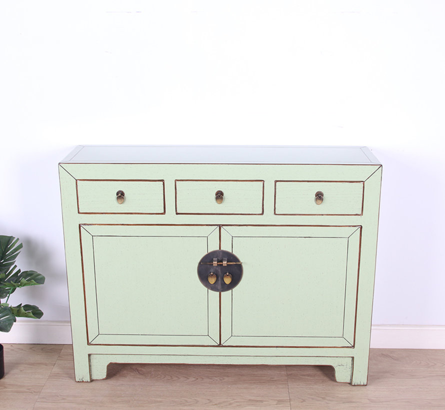 chinesische Kommode Sideboard 3 Schubladen 2 Türen mint