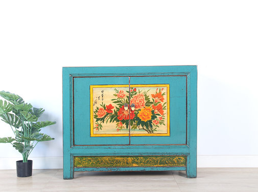 Yajutang Antique chinese cabinet solid wood painted