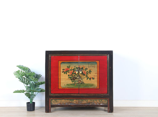 Yajutang Antique chinese cabinet solid wood painted