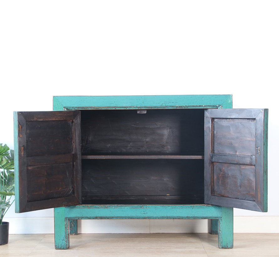 Antique chinese cabinet solid wood painted