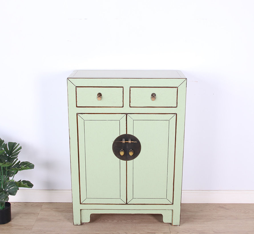 Chinese chest of drawers Oriental / Asian mint RAL6019