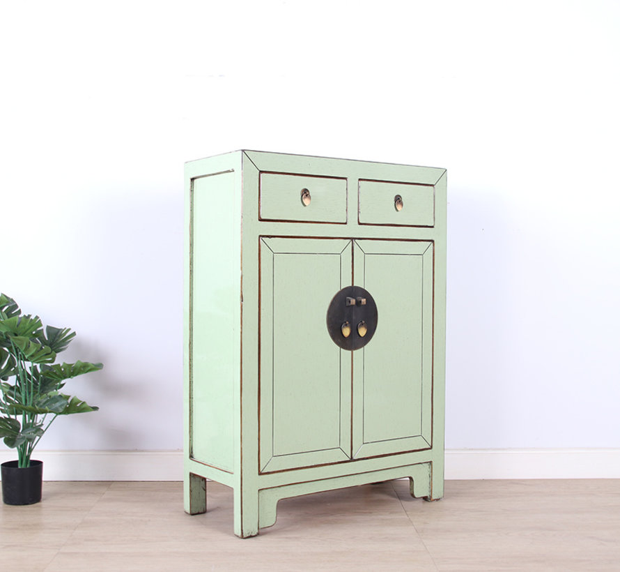 Chinese chest of drawers Oriental / Asian mint RAL6019
