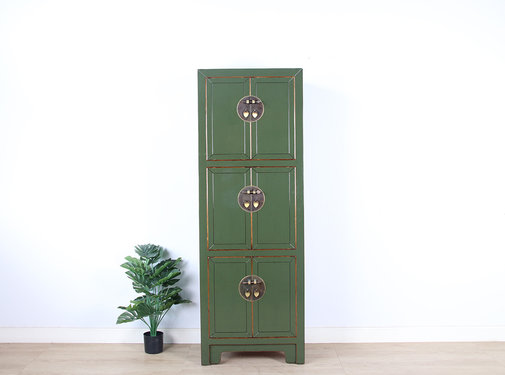 Yajutang Chinese  cupboard 6 doors olive green