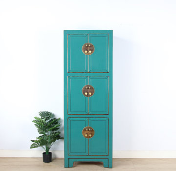 Yajutang Chinese wedding cupboard 6 doors turqious RAL5018