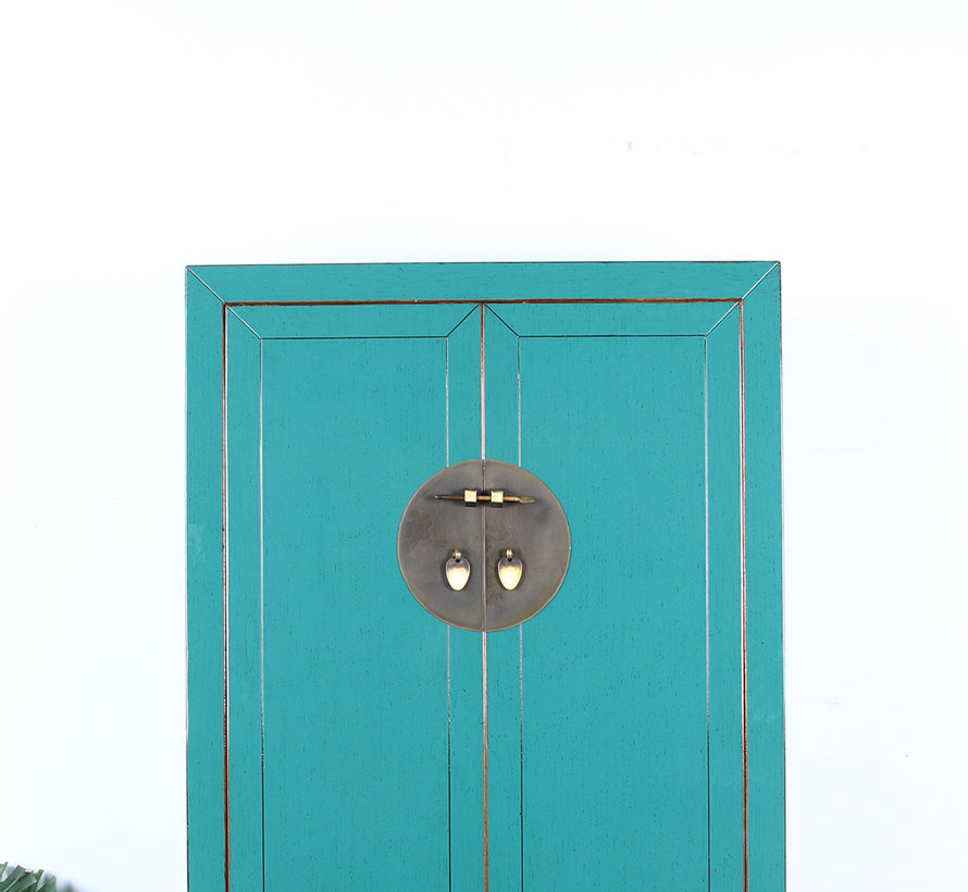 Chinese wedding cabinet 2 doors turquoise  RAL5018