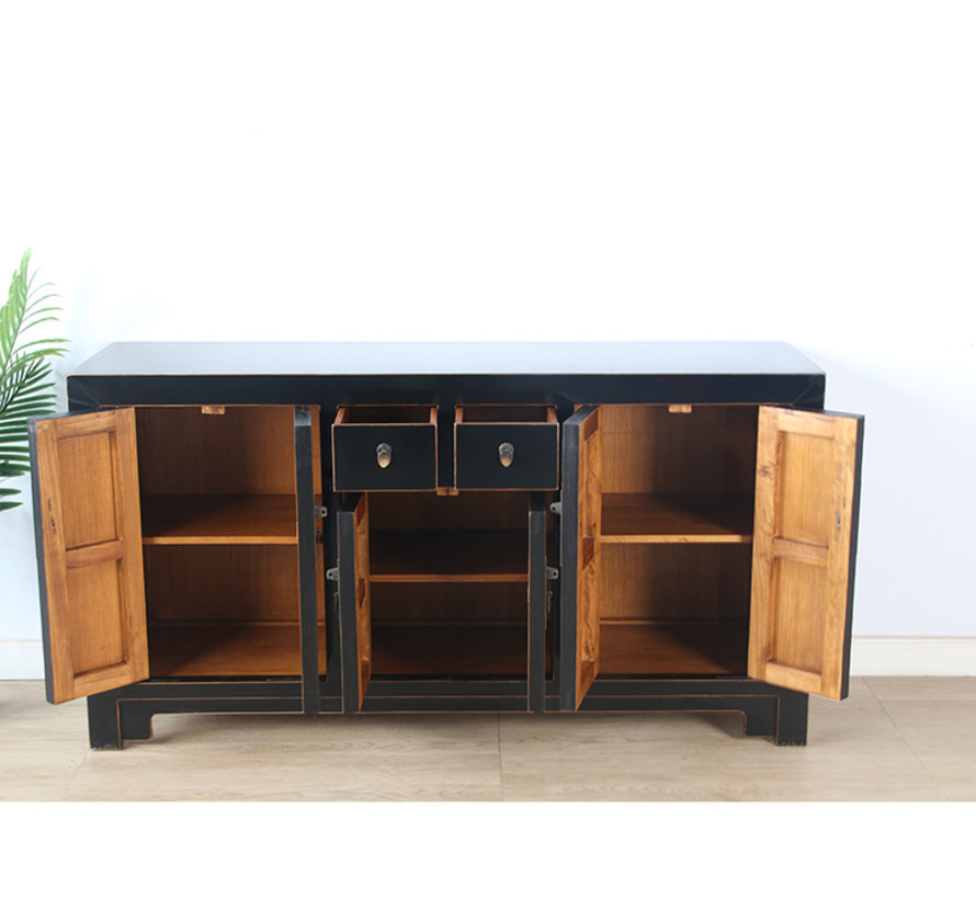 Chinese dresser sideboard 6 Türen 2 Schubladen black - Copy