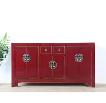 Yajutang chinesische Sideboard  purpurrot RAL3004