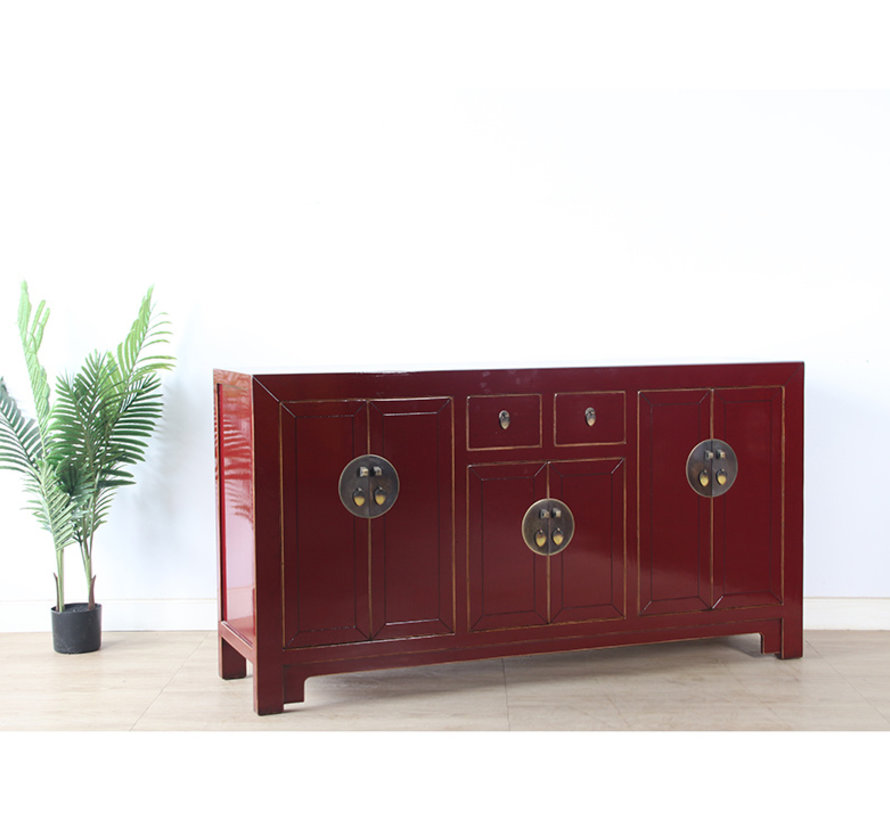 Chinese dresser sideboard 6 Türen 2 Schubladen purple RAL3004