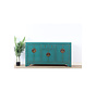 chinesische Kommode Sideboard 6 Türen 2 Schubladen türkis RAL5018