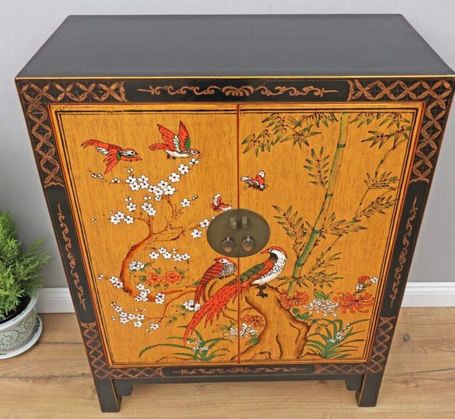 Chest of drawers Phoenix black with gold