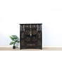 chinesische Kommode Sideboard 2 Türen 3 Schubladen schwarz