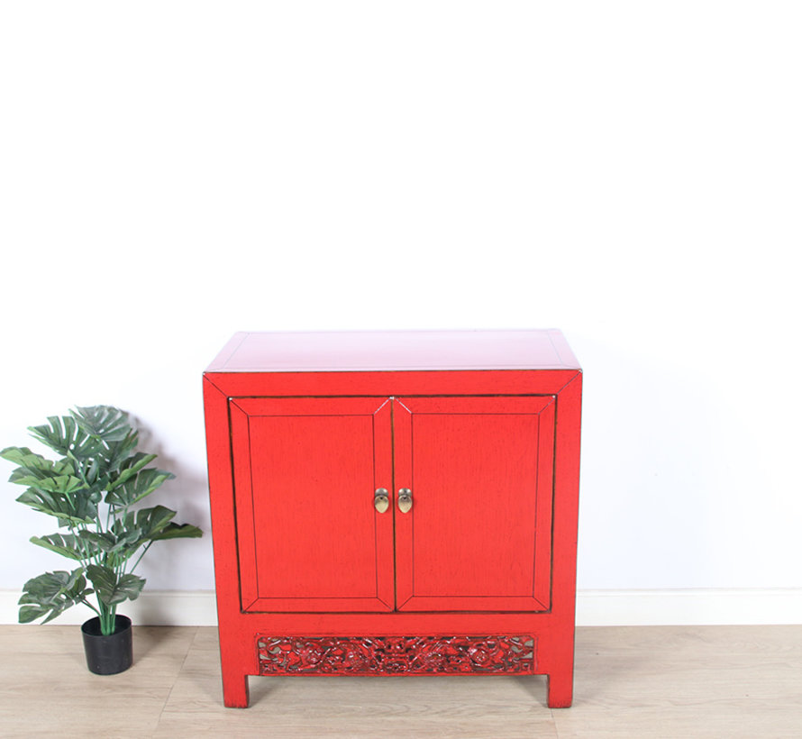 Antique chinese cabinet solid wood red