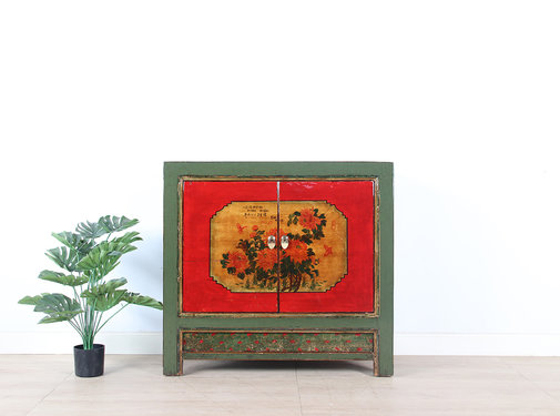 Yajutang Antique chinese cabinet solid wood painted