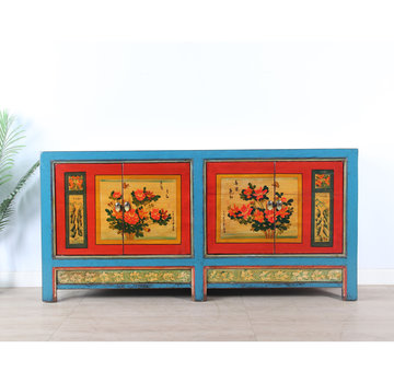 Yajutang Antique chinese cabinet solid wood painted