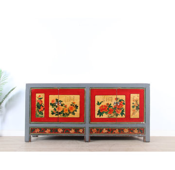Yajutang Antique chinese cabinet solid wood painted