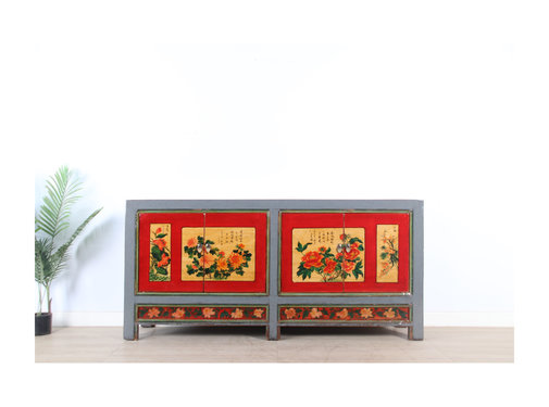 Yajutang Antique chinese cabinet solid wood painted