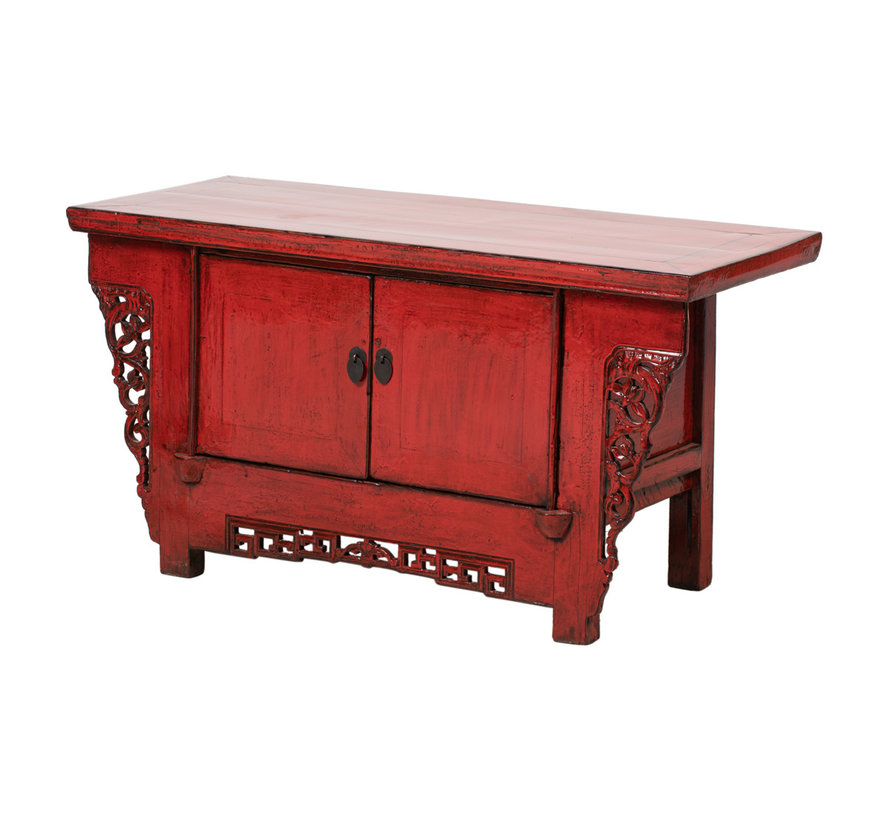 Antikes chinesisches Lowboard Sideboard Antiquität rot