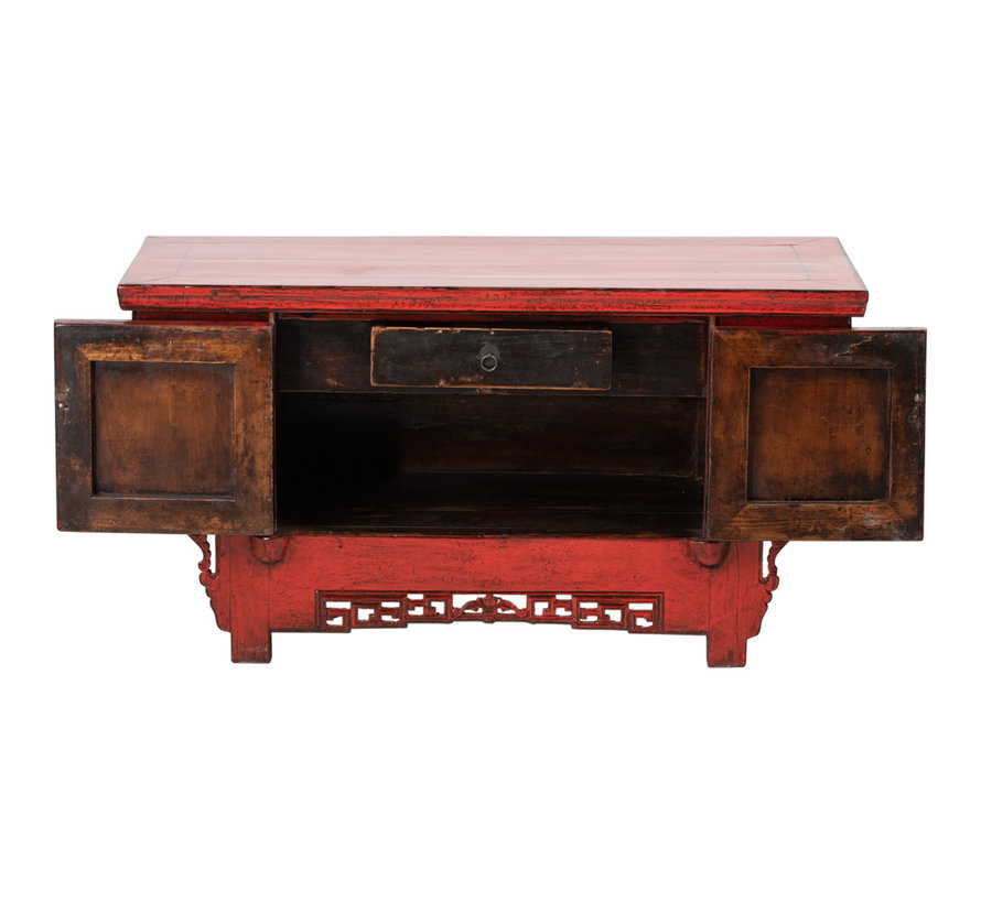 Antikes chinesisches Lowboard Sideboard Antiquität rot