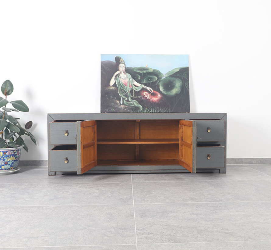 chinesisches Sideboard TV Bord 2 Türen 4 Schubladen