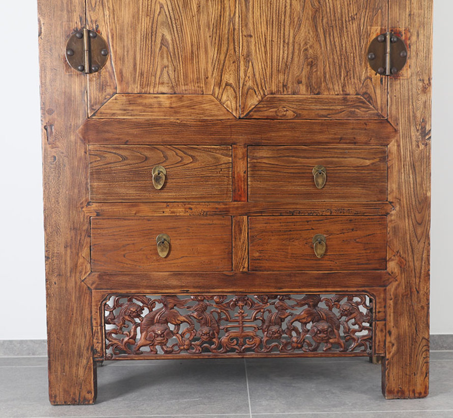 Antique Chinese Wedding Cabinet Wardrobes Brown