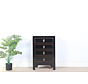 Chinese dresser bedside table glossy black