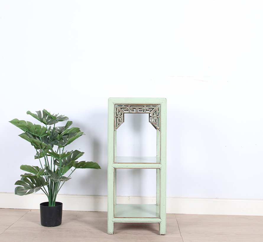 Flower column plant stand side table shelf solid wood
