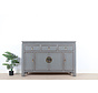 Chinese sideboard TV table chest of drawers 4 doors 3 drawers gray  RAL7005