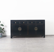 Yajutang Chinesisches Sideboard schwarz glänzend