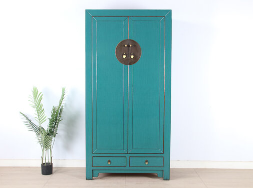 Yajutang Chinese wedding cabinet turquious RAL5018