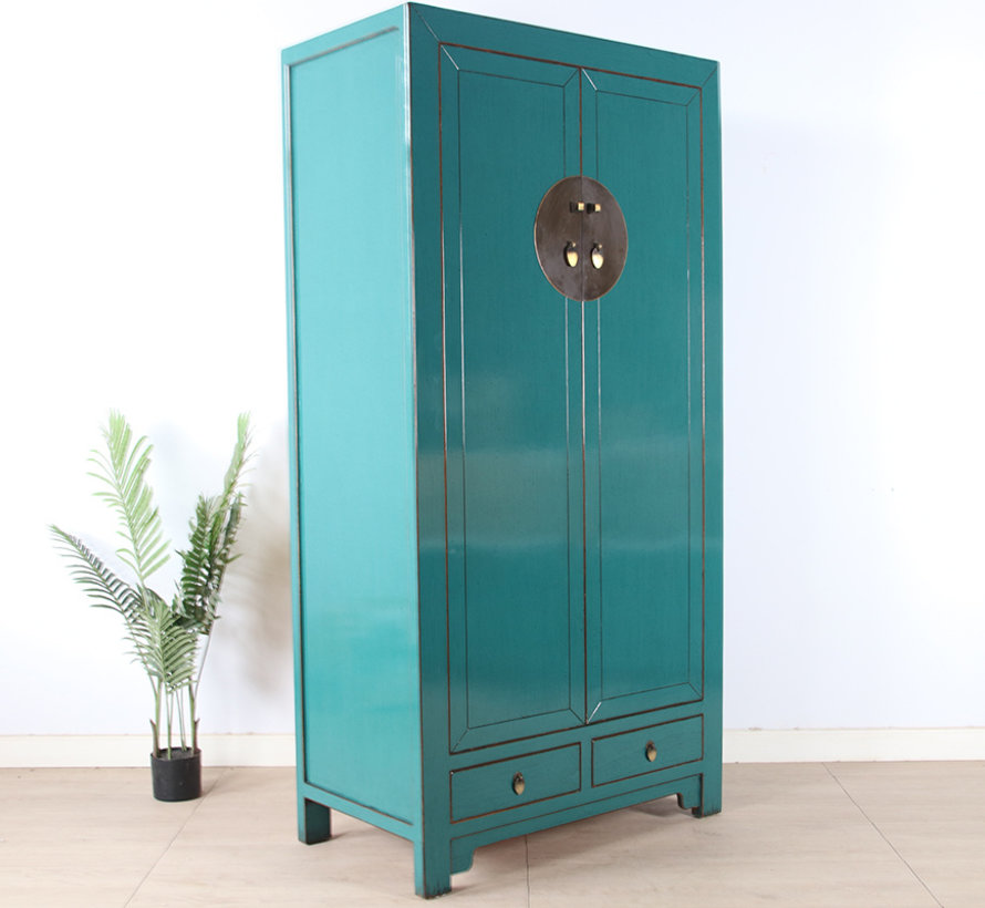 Chinese wedding cabinet 2 doors 2 drawers turquious