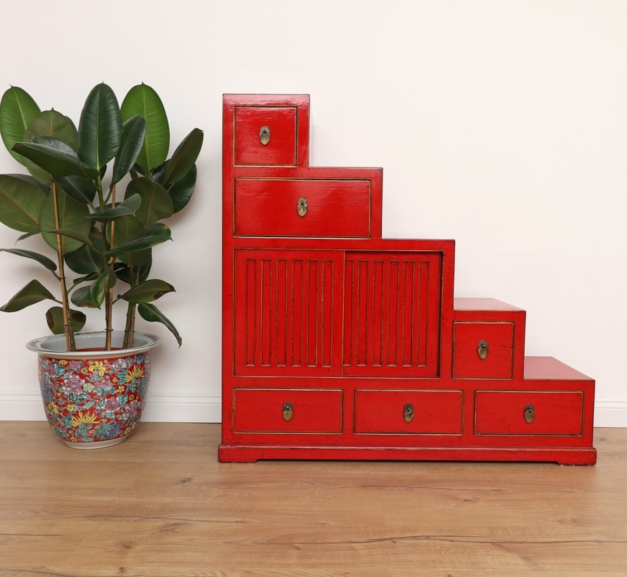 Chinese chest  Staircase chest of drawers double sides