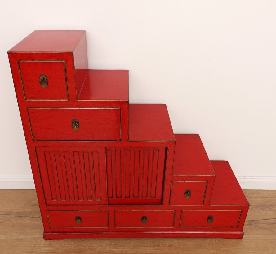 Chinese chest  Staircase chest of drawers double sides