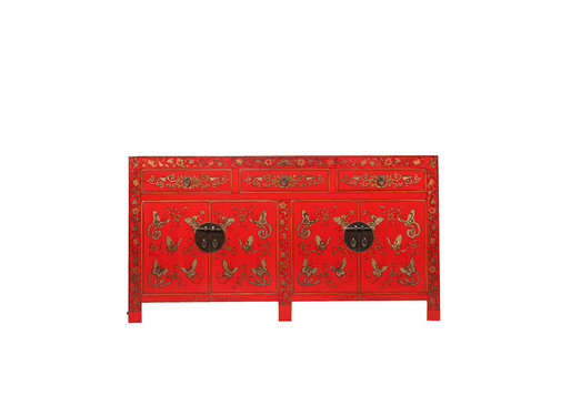 Yajutang sideboard hand gilt painting butterfly