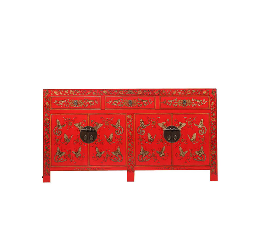 beautiful sideboard with hand gilding painting butterfly