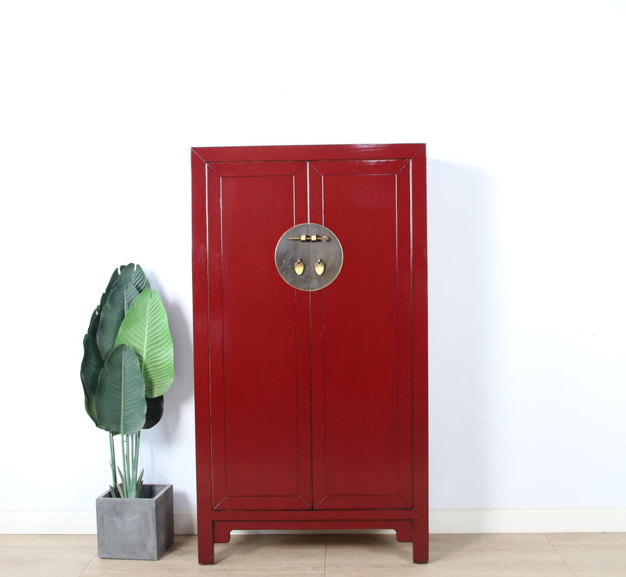 Shoe cabinet wardrobe 2 doors purple red RAL3004