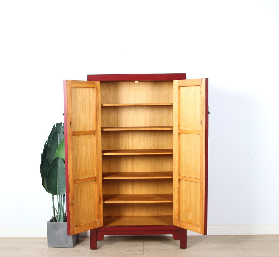 Shoe cabinet wardrobe 2 doors purple red RAL3004