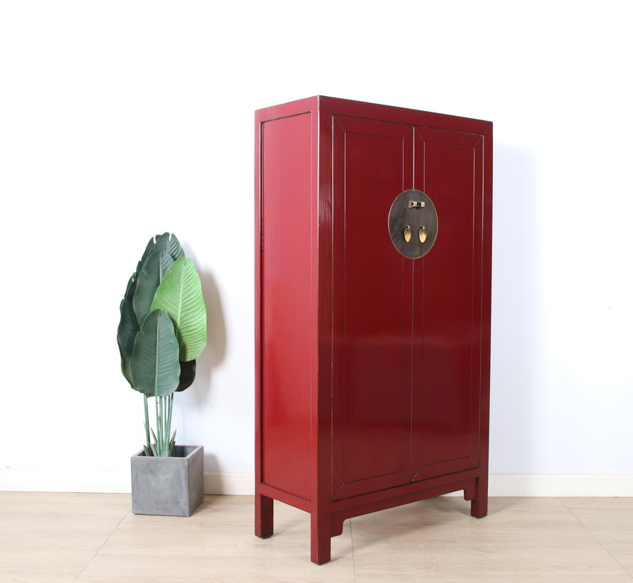 Shoe cabinet wardrobe 2 doors purple red RAL3004