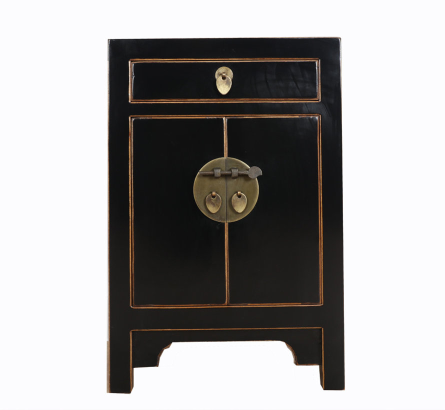 Chinese chest of drawers  bedside cabinet solid wood black
