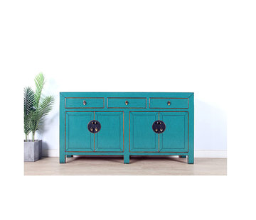 Yajutang sideboard 4 doors 3 drawers turquoise RAL5018