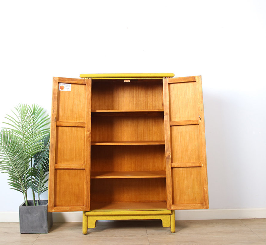 Chinese wedding cabinet 2 doors yellow