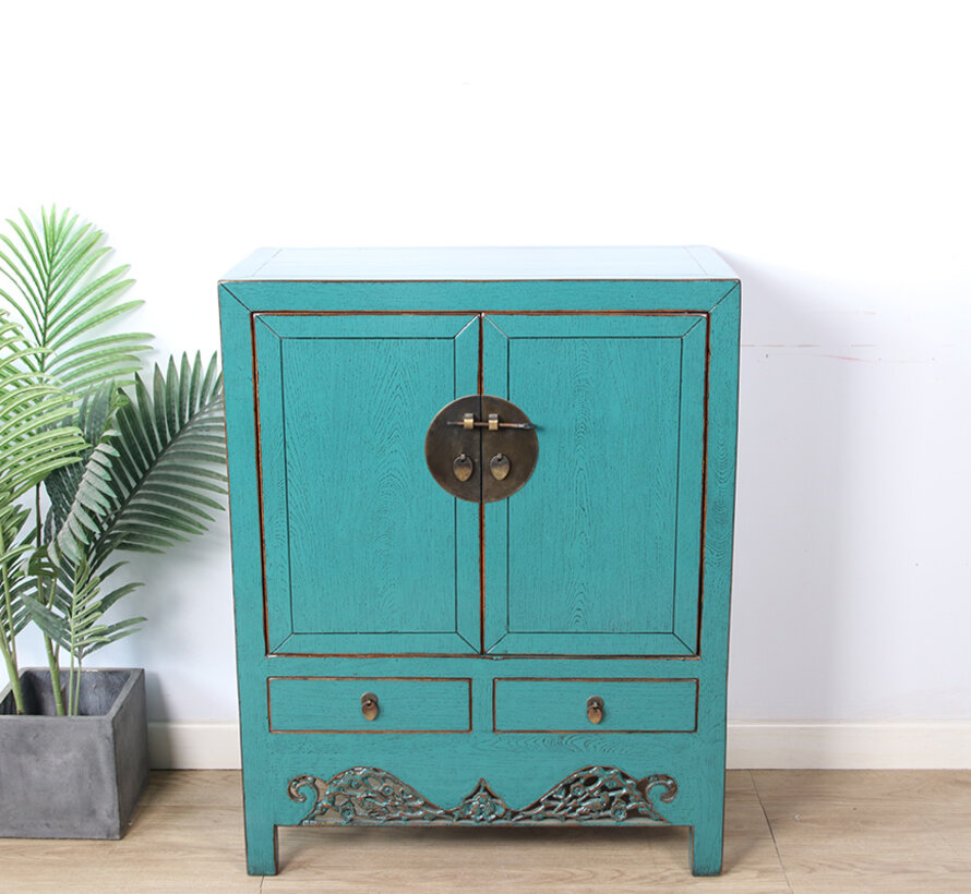 Antique Chinese  dresser turquoise