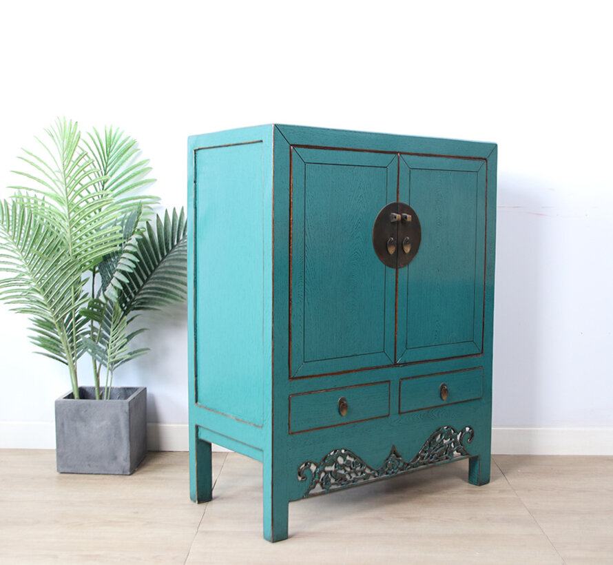 Antique Chinese  dresser turquoise