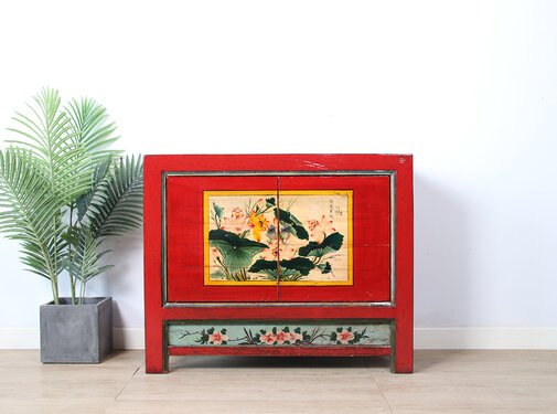 Yajutang Antique chinese cabinet solid wood painted