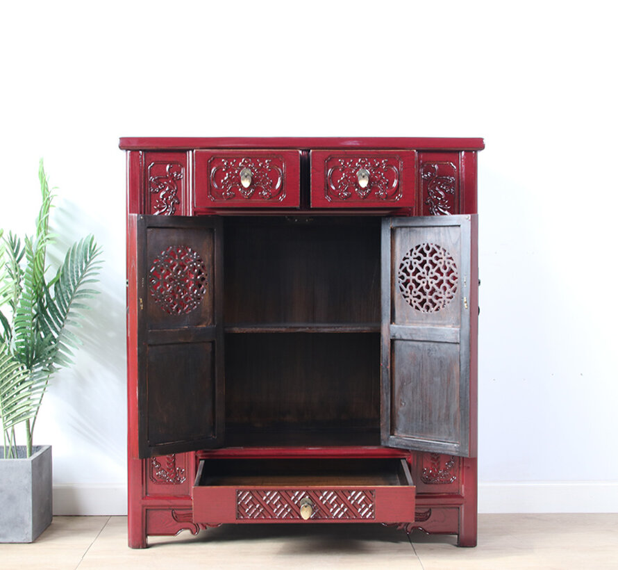 Chinese chest of drawers sideboard purpurrot RAL3004